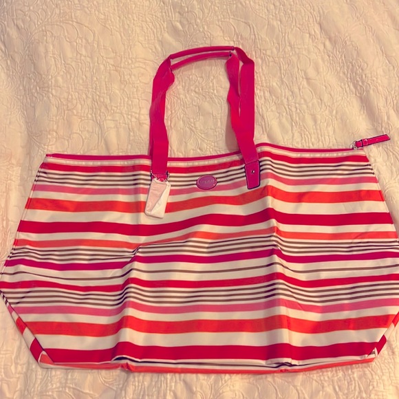 COACH Large Pink Multicolor Packable Weekender Tote Bag. Rare NWT F77621 - Picture 2 of 4